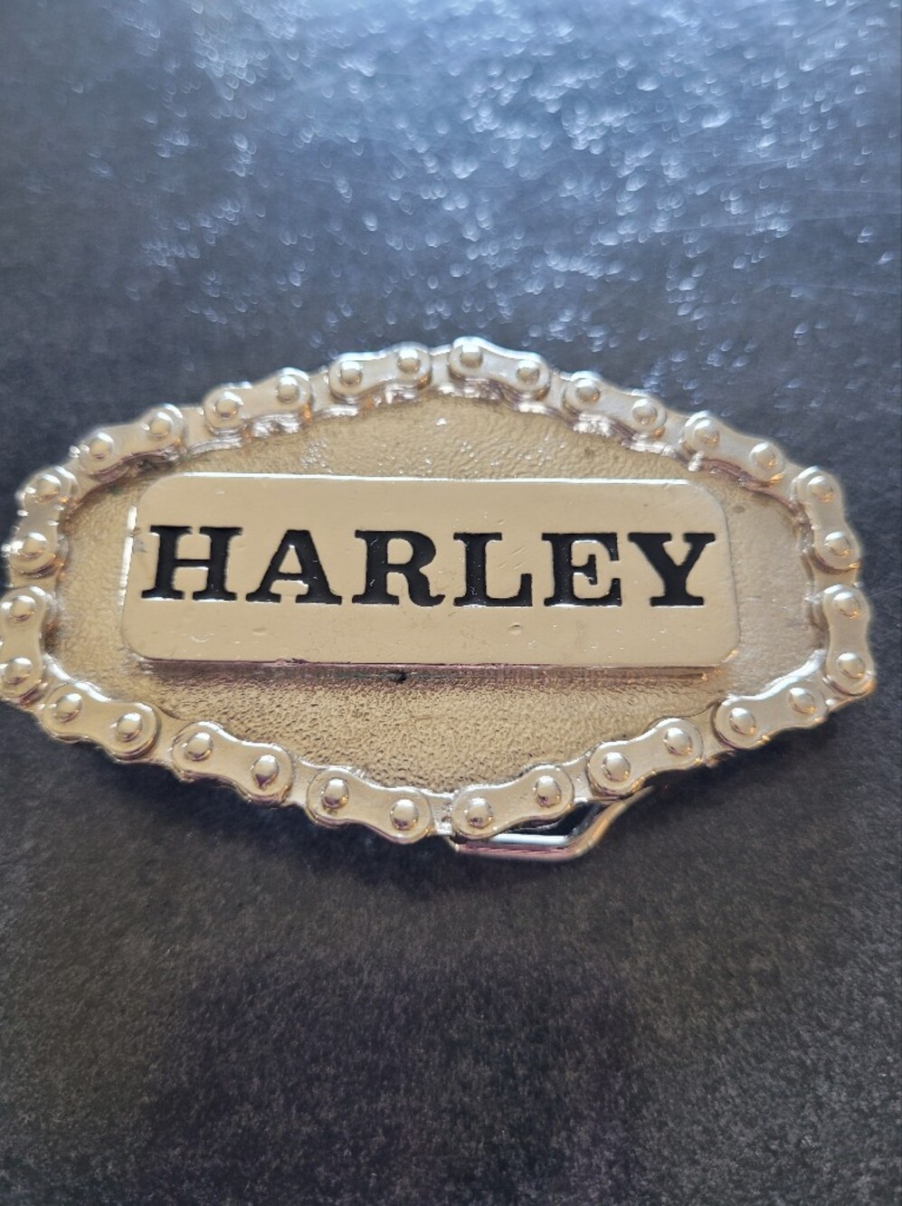 Vintage 80s Creations S&B Harley Motorcycle Chain Belt Buckle – Made in Canada
